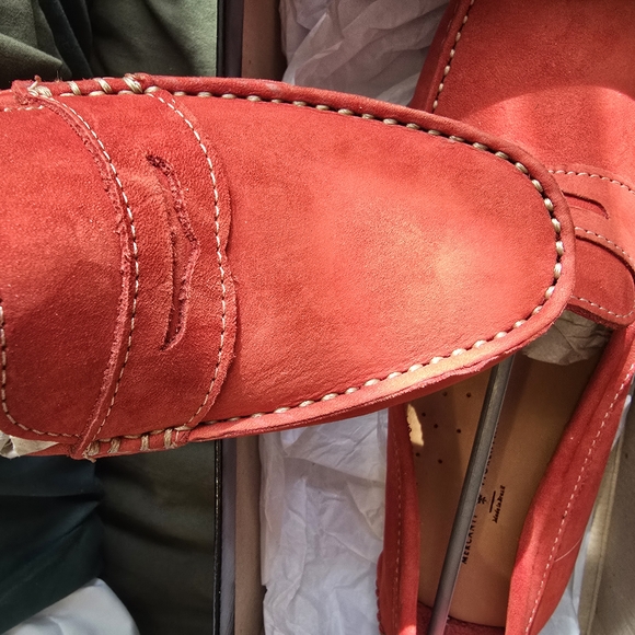 New In BOX Mercanti Fiorentini WOMENS Red Loafers - Picture 6 of 9